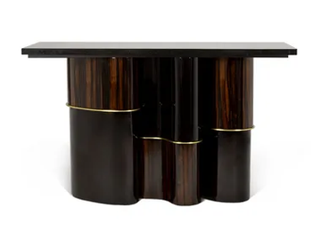 PORTIA - Console table with granite top and wooden base by JOSÉ LEITE DE CASTRO - view 2
